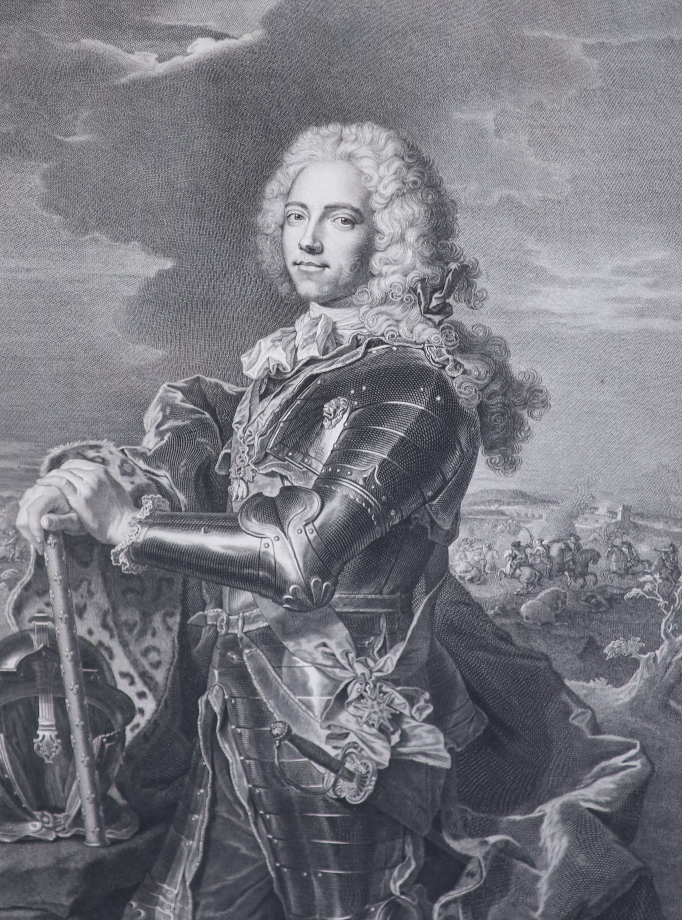 After Robert Nanteuil, Portraits of noblemen, Copper engravings (16), Largest 51 x 37cm.